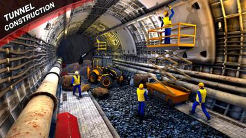 Uphill Tunnel Excavator Game poster