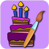 Cake Coloring Pages For Kids icône
