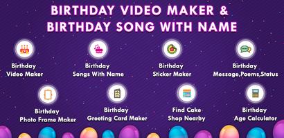 Birthday Video Maker Song Name 포스터