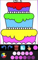 Livre de coloriage gâteau d'anniversaire capture d'écran 2