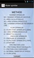 Water Sprinkler Calculation تصوير الشاشة 2