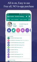 Baby tracker - feeding, sleep, diapers, growth poster