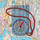 ikon Orienteering Compass & Map
