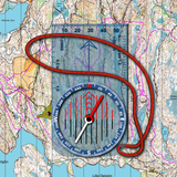 Orienteering Compass & Map-icoon