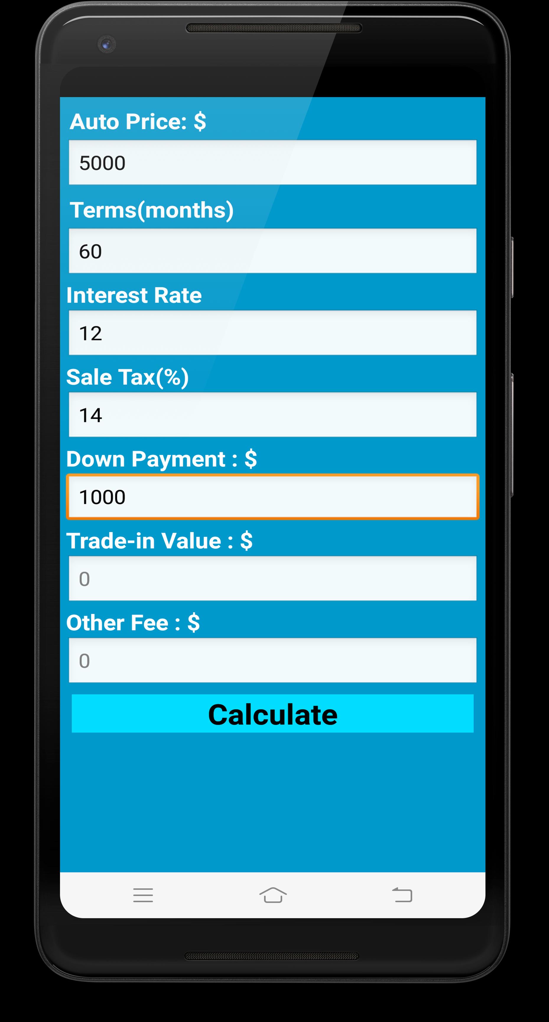 miembro Aptitud Comida Auto Loan Calculator APK for Android Download