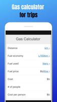 Gas calculator for trips APP Affiche