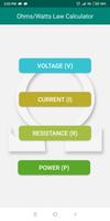 Ohms/Watts Law Calculator Affiche