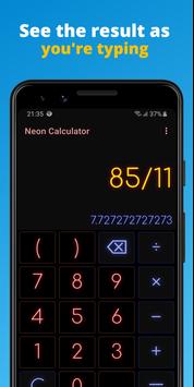 Calculator - Neon Edition screenshot 2