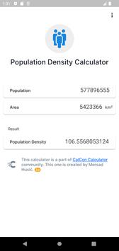 Population Density Calculator screenshot 1