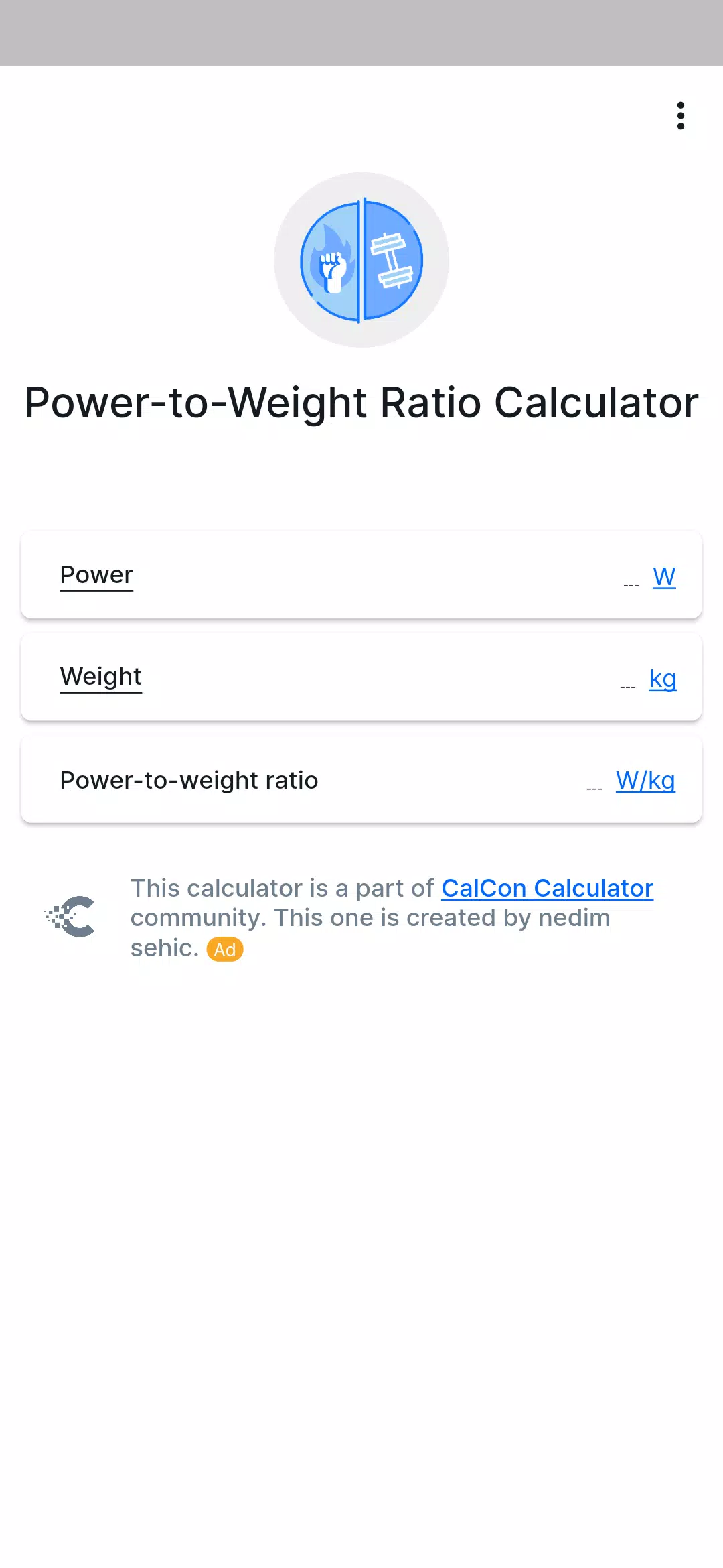 Power-to-Weight Ratio APK for Android Download