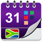 South Africa Calendar with Holidays-icoon