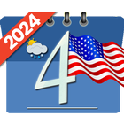 US Calendar 2024 biểu tượng