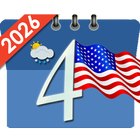 US Calendar with Holidays icône