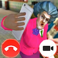 Call from Scary Teacher - Video Call Simulator captura de pantalla 2