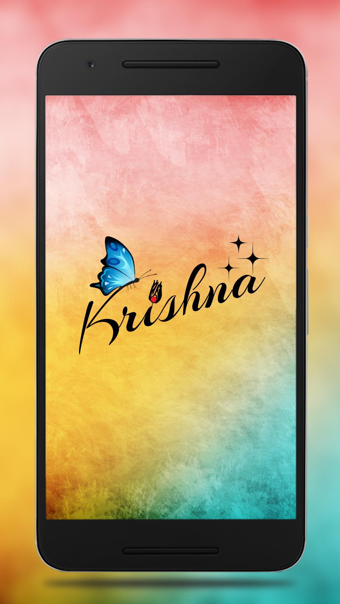 wallpapers Stylish Different Style Krishna Name Logo calligraphy font for android apk download