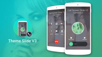 Call Screen Theme Slide V3 تصوير الشاشة 1