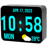 Enorme reloj digital icono