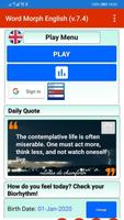 Word morph Game,Anagrams Word  poster