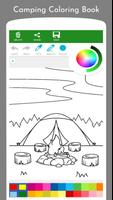 Camping Coloring Book Affiche