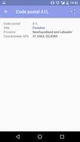 Code Postal Canada Ekran Görüntüsü 3