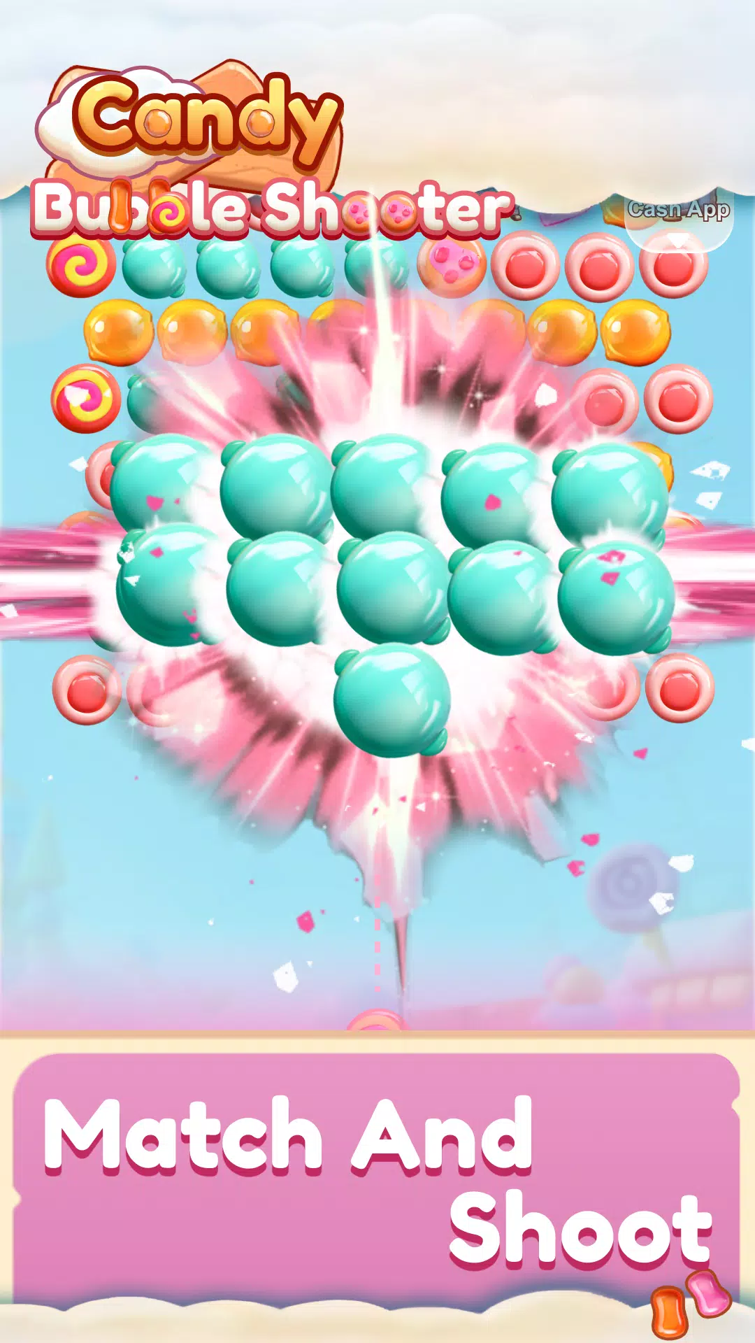 Candy Bubble Shooter - Divertimento livre tiro jogo simples 3 doces jogos  bolha!::Appstore for Android