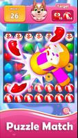 Candy Sweet Dog Puzzle Match 3 スクリーンショット 1