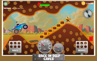 Mountains Red Car Climb:Car Hill Racing Game ภาพหน้าจอ 1