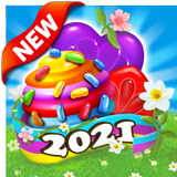 糖果粉碎 -  2021年最新拼圖免費三消遊戲 圖標