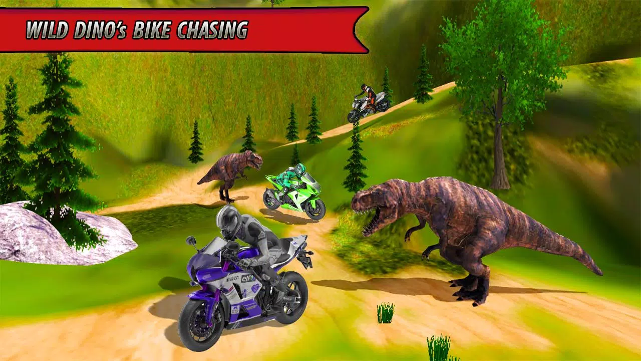 Offroad Dino Escape Heavy Bike Racing Game - Android Gameplay