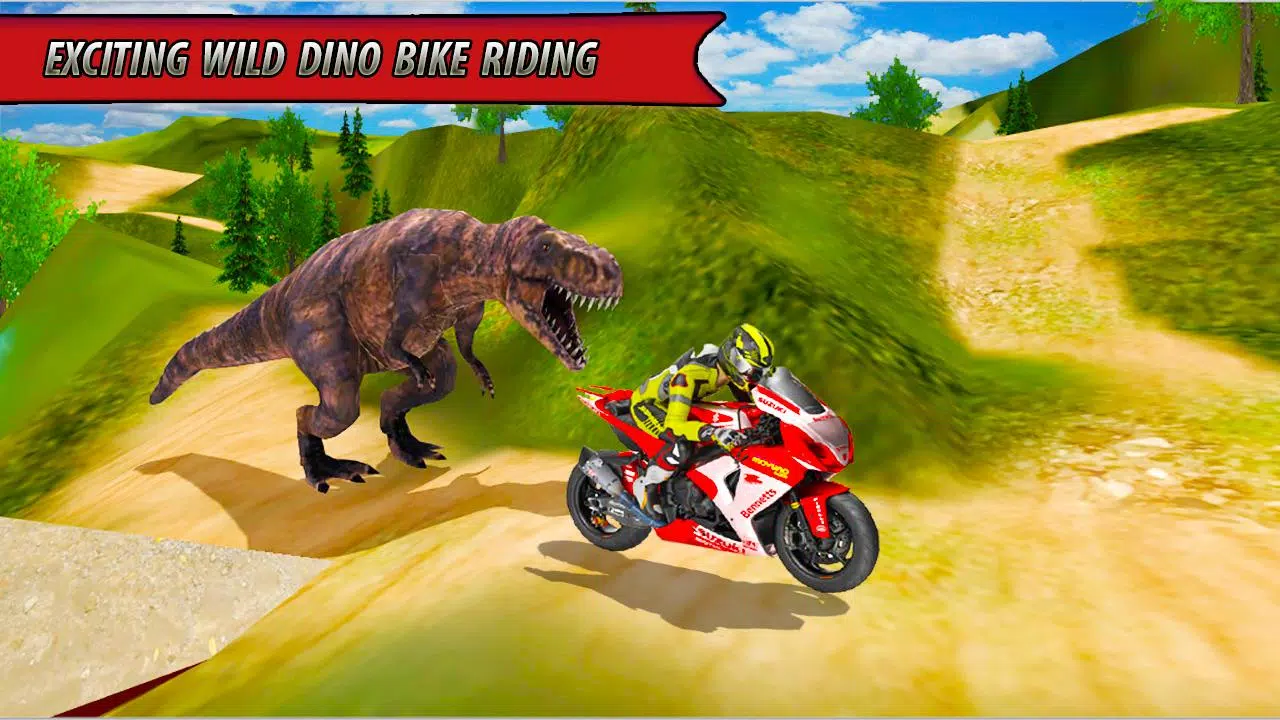 Offroad Dino Escape Heavy Bike Racing Game - Android Gameplay