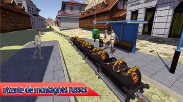 Merveilleux roller coaster 3D. Affiche