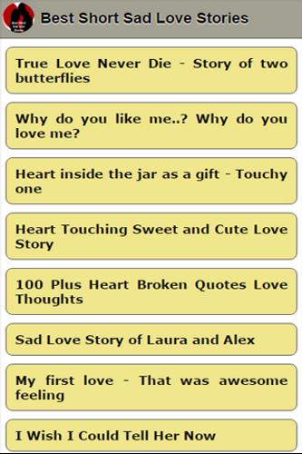 Android向けのBest Short Sad Love Stories APKをダウンロードしましょう