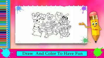 Poke monsak Coloring Book syot layar 1