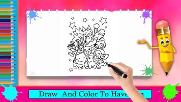 Poke monsak Coloring Book syot layar 2