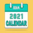 Calendar 2021 in Odia with Hol