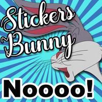 Stickers Bunny diciendo NO Affiche