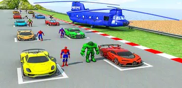 Superhero Game: Car Stunt Game