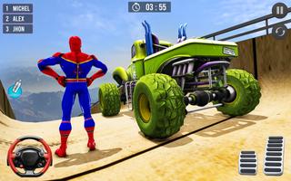 Superhero Game: Car Stunt Game syot layar 1