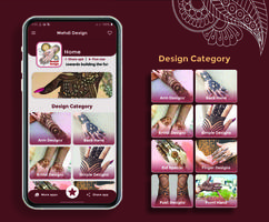 Mehndi Design offline & simple capture d'écran 1