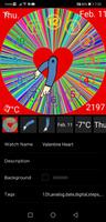 1 Schermata WM Valentine Heart Watchface f