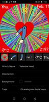 WM Valentine Heart Watchface for Samsung Gear Live captura de pantalla 1