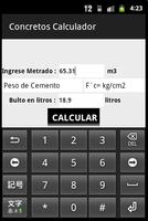 Concretos Calculador capture d'écran 1