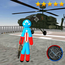 Stickman Capitaine american Rope Hero Gangster APK