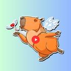 Autocollants capybara animés icône