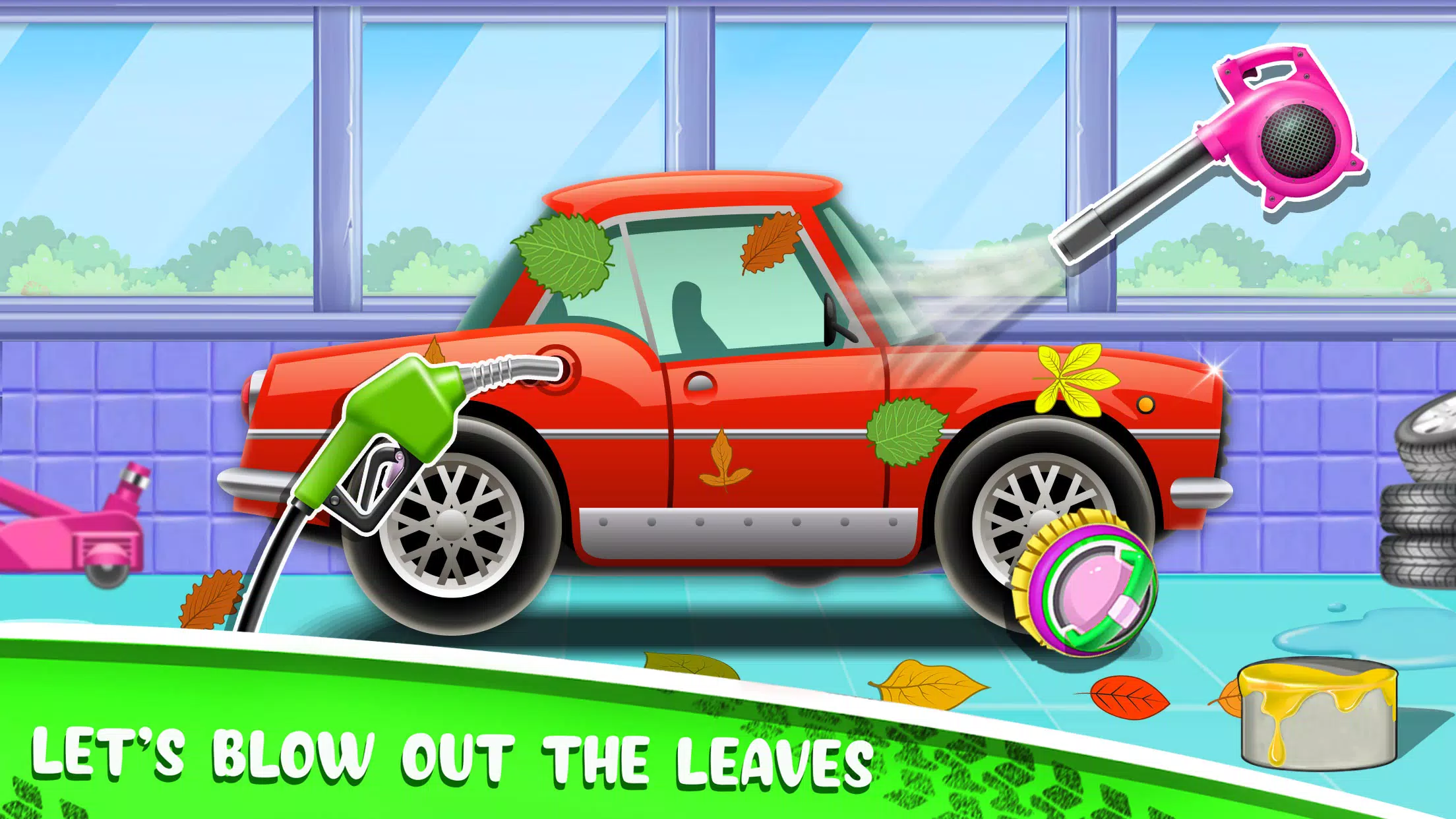 Lavagem de carros e oficinas : jogo educativo para crianças - carwash para  carros