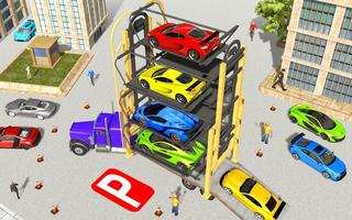 Multi Level Real Car Parking الملصق