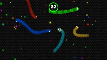 Snaky .io - MMO Worm Battle اسکرین شاٹ 1