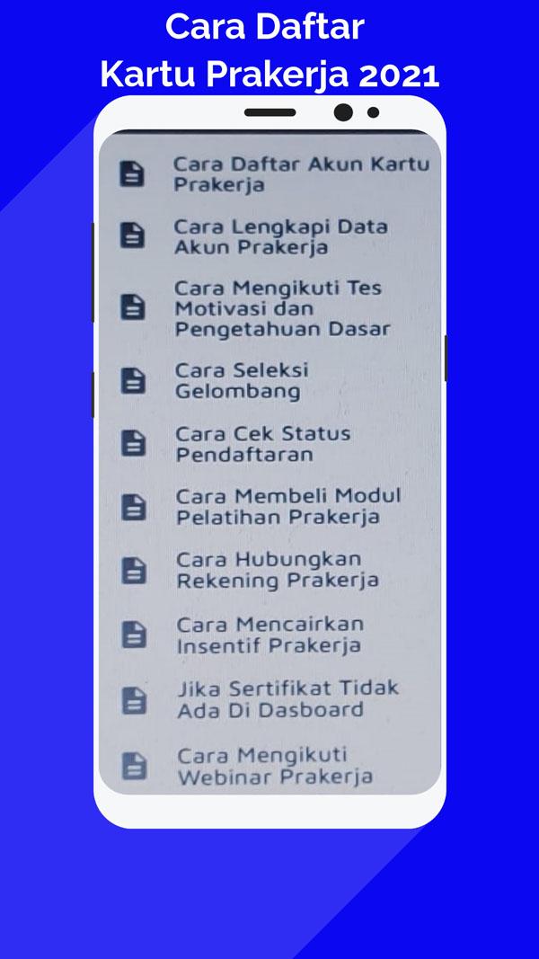 Cara Daftar Kartu Prakerja 2021 Para Android Apk Baixar
