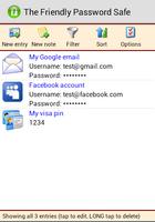 Friendly Password Safe capture d'écran 1