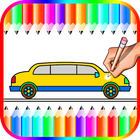 Car Colour Drawing Book icône